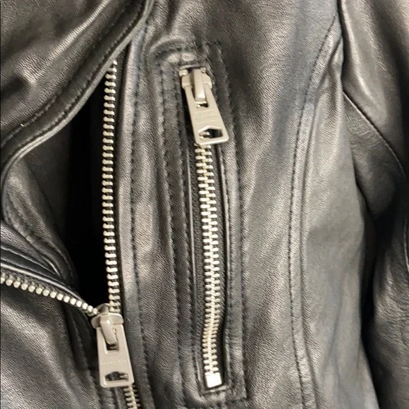 All Saints Black Leather Jacket - Picture 11 of 13